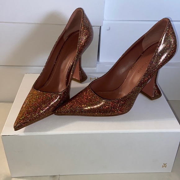 Amina Muaddi Shoes - AUTHENTIC AMINA MUADDI TESSUTO SUNKISSED COLOR 38